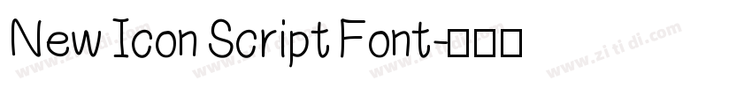 New Icon Script Font字体转换